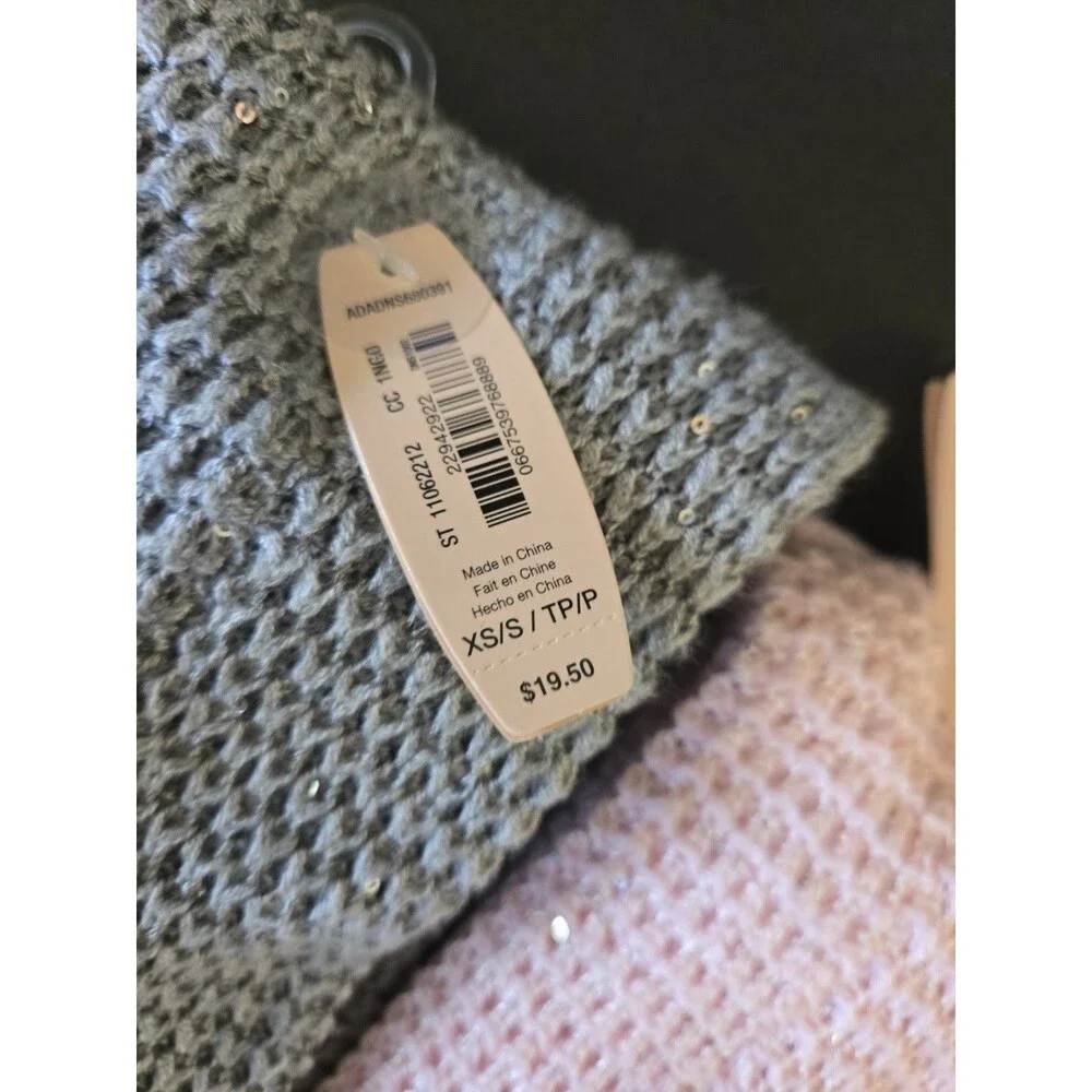 Victoria’s Secret Sequence Cashmere Blend Socks Lot of 3 - XS/S NWT Pink & Grey